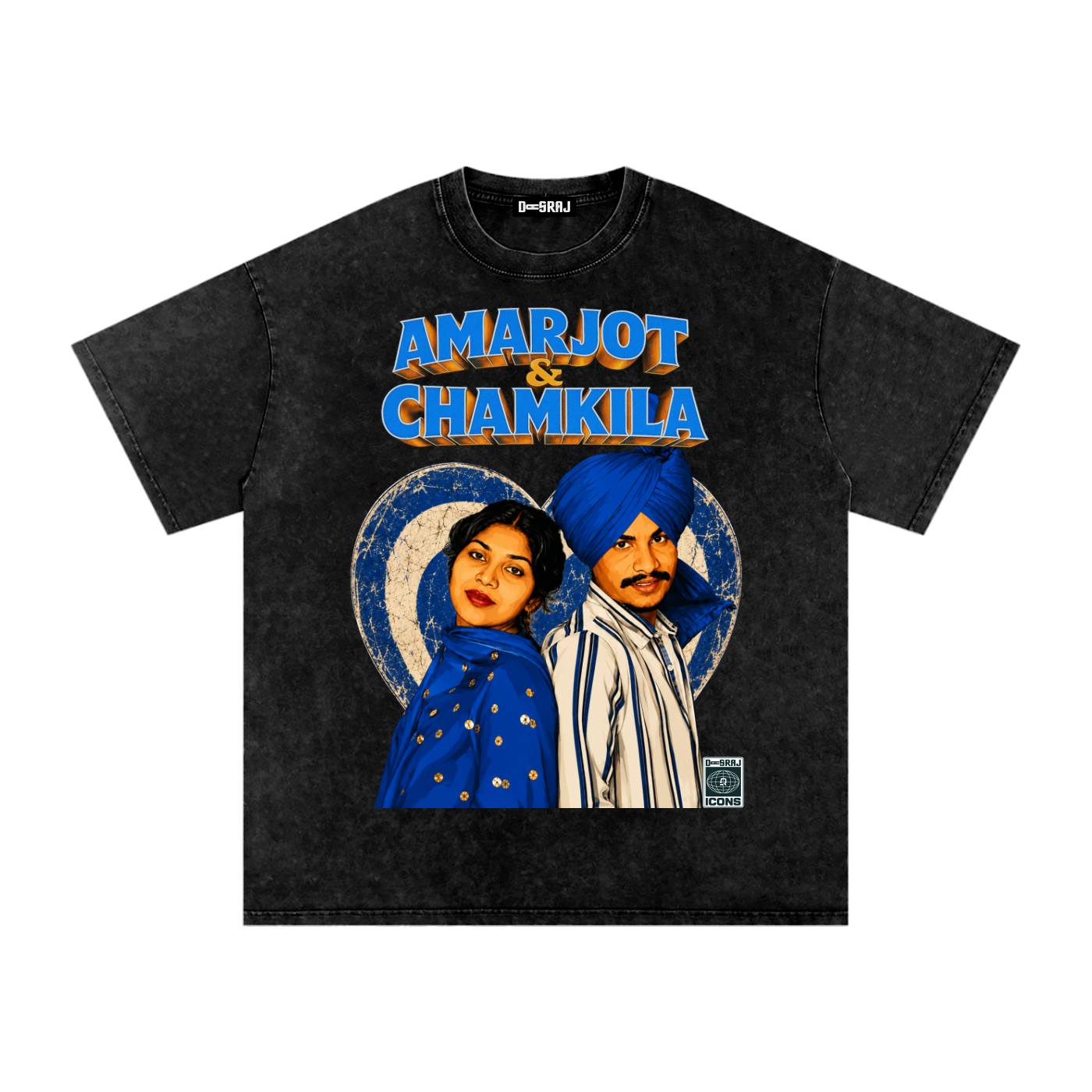 AMARJOT CHAMKILA Snow Washed Oversized T-Shirt