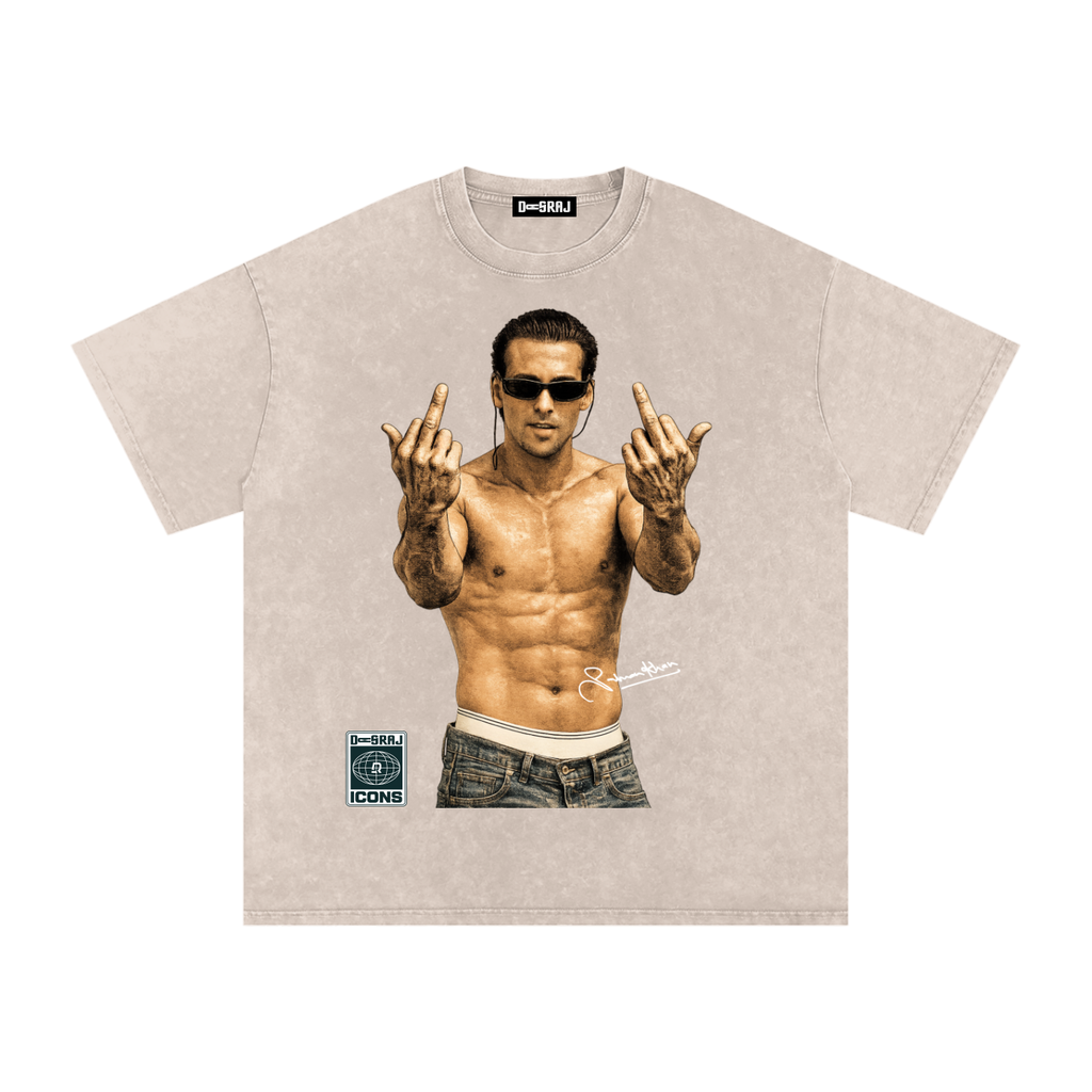 SALMAN Snow Washed Oversized T-Shirt