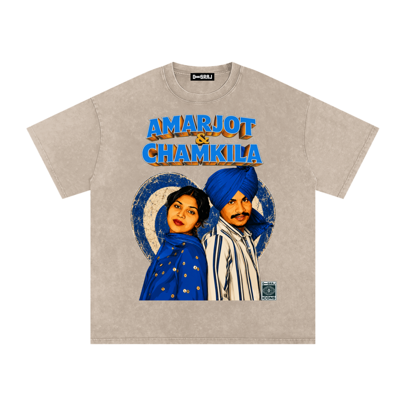 AMARJOT CHAMKILA Snow Washed Oversized T-Shirt