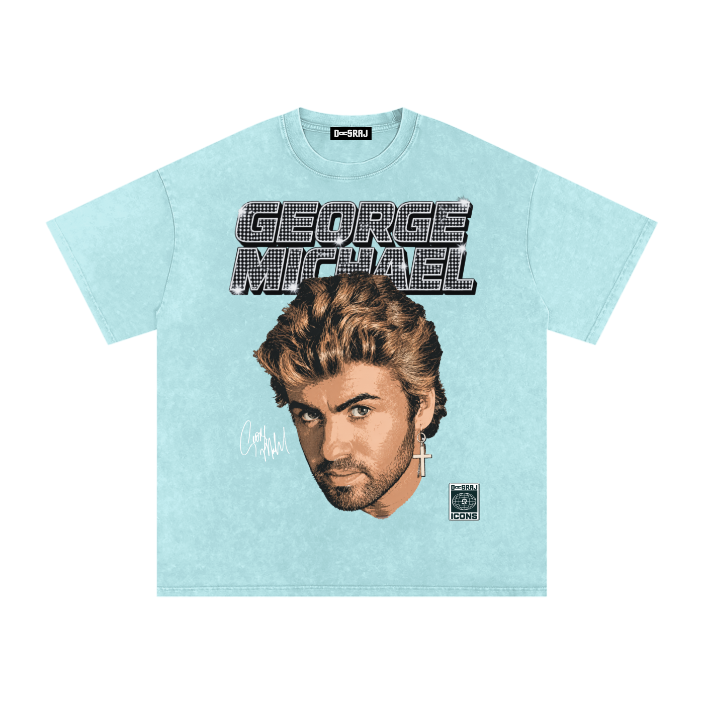 George Michael Snow Washed Oversized T-Shirt