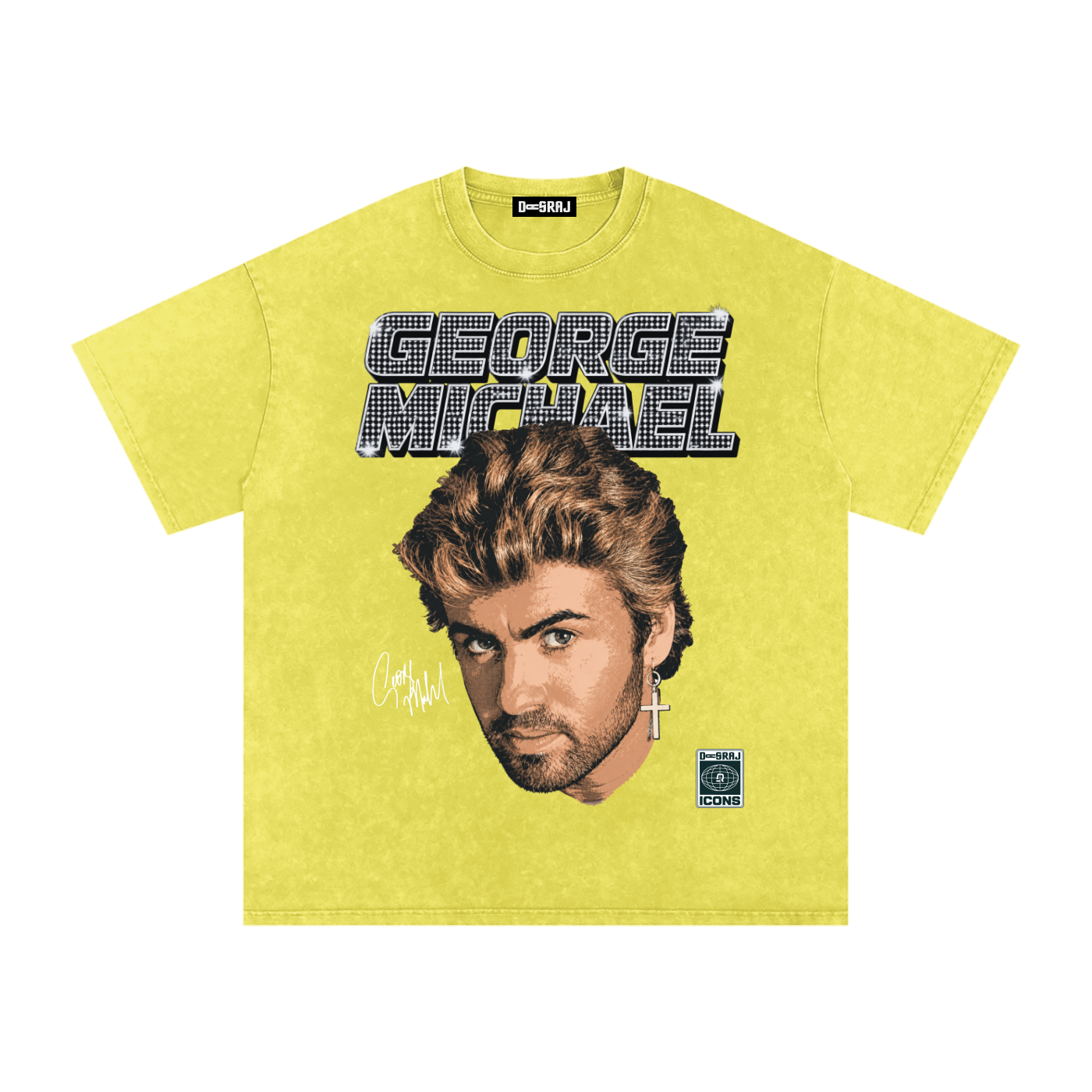 George Michael Snow Washed Oversized T-Shirt