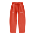 Culture Dept. Washed Barrel Leg Fleece Sweatpants Red