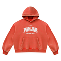 Panjab Culture Dept. Washed Boxy Fleece Hoodie Red