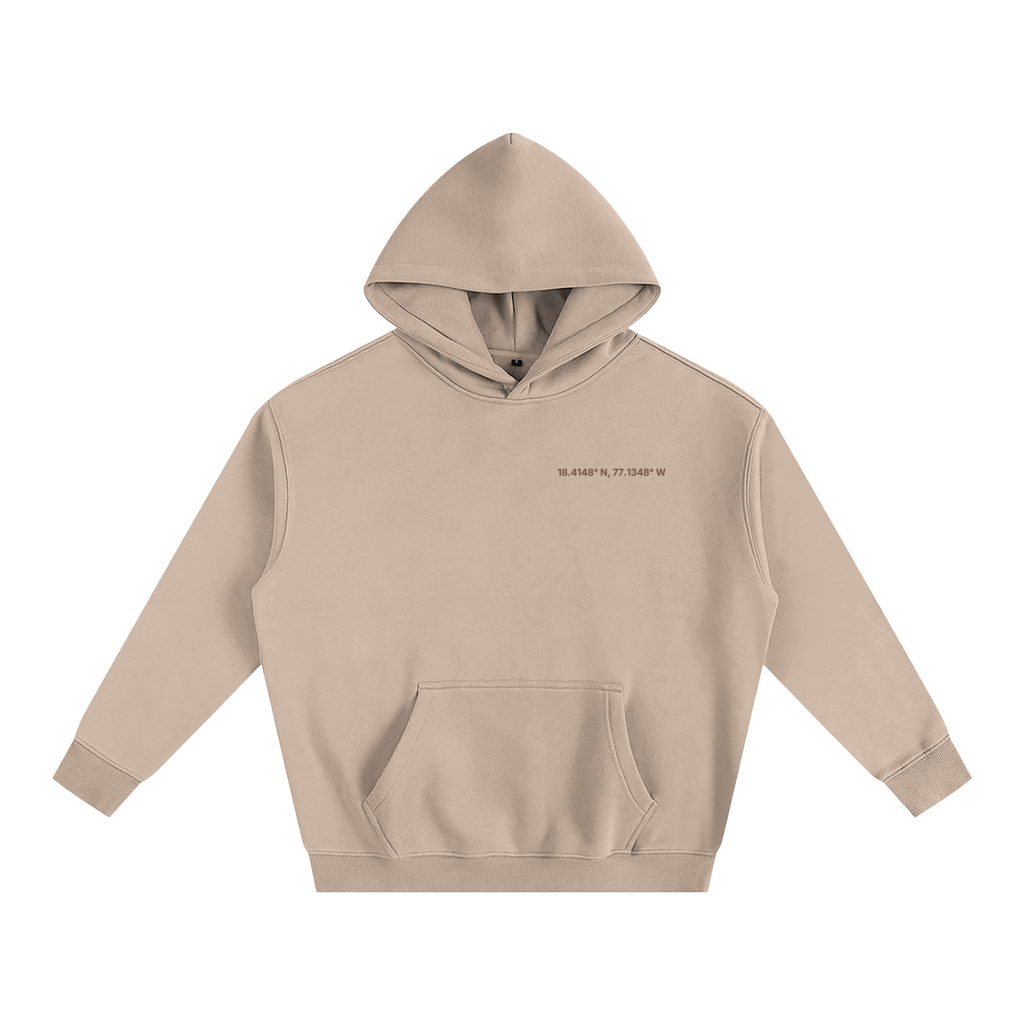 Jamaica Foundation Series Oversize Fleeced Hoodie Apricot
