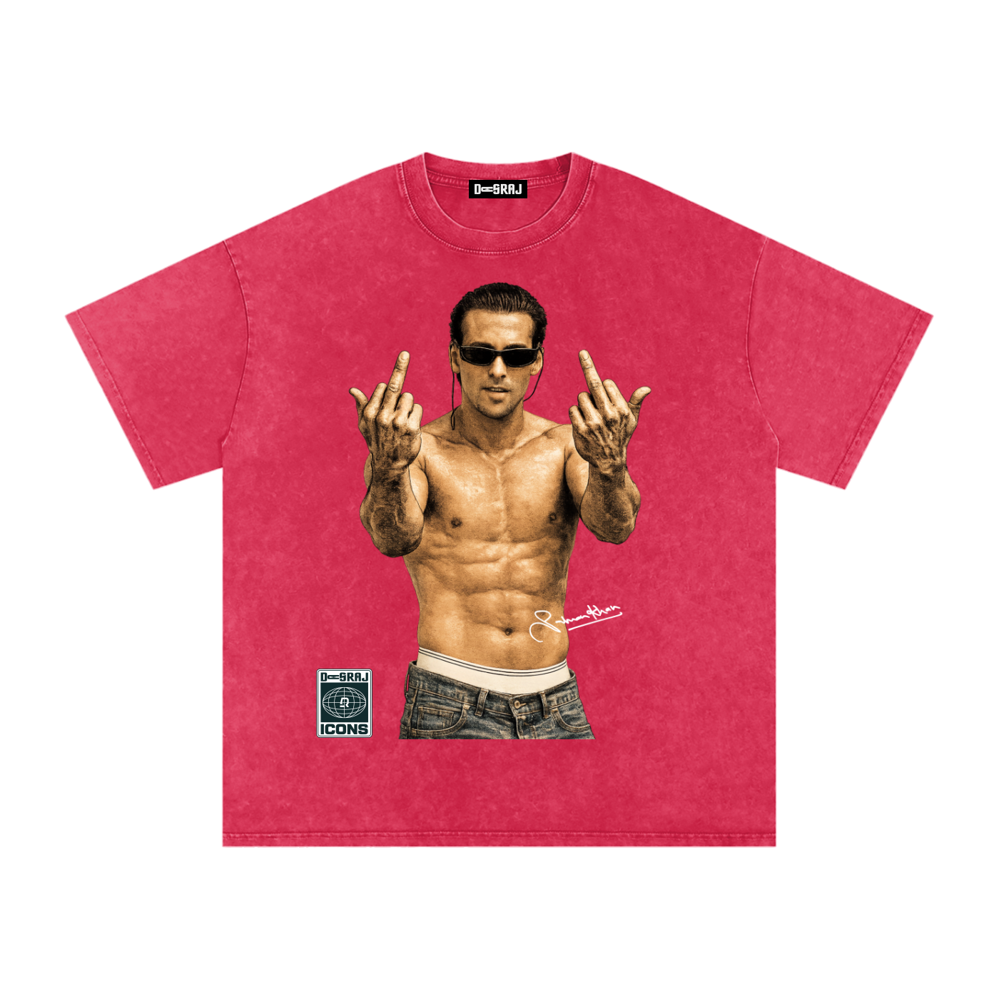 SALMAN Snow Washed Oversized T-Shirt