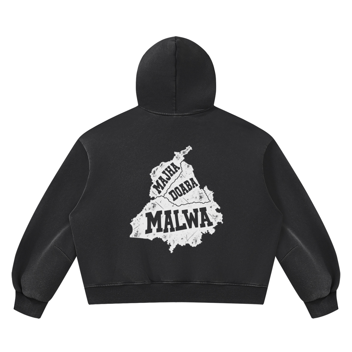Panjab Culture Dept. Washed Boxy Fleece Hoodie Elite