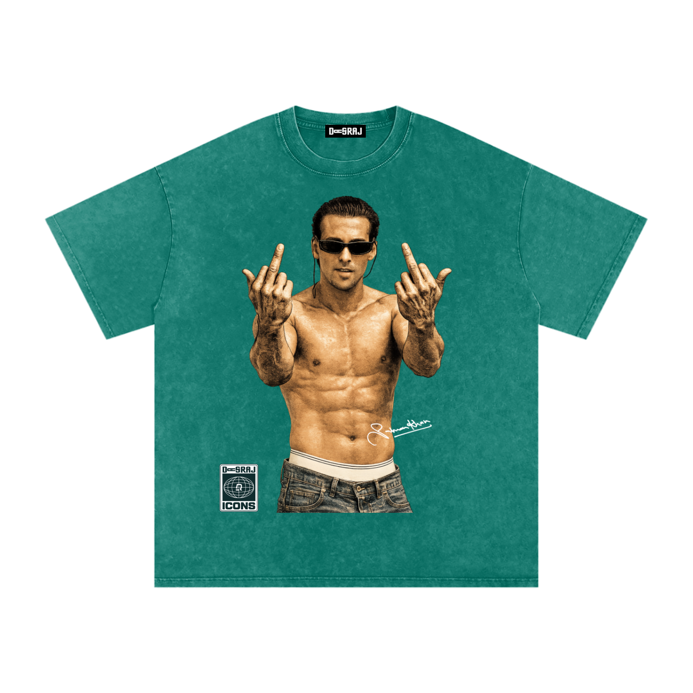 SALMAN Snow Washed Oversized T-Shirt