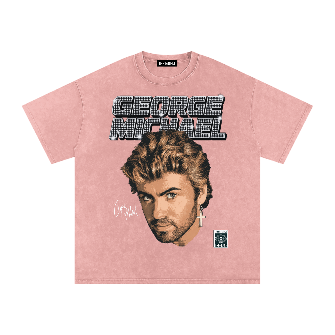 George Michael Snow Washed Oversized T-Shirt