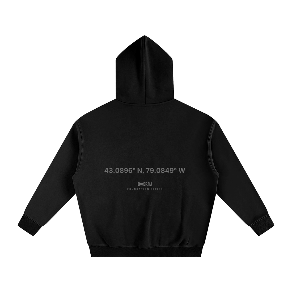 Canada Foundation Series Oversize Fleeced Hoodie Black
