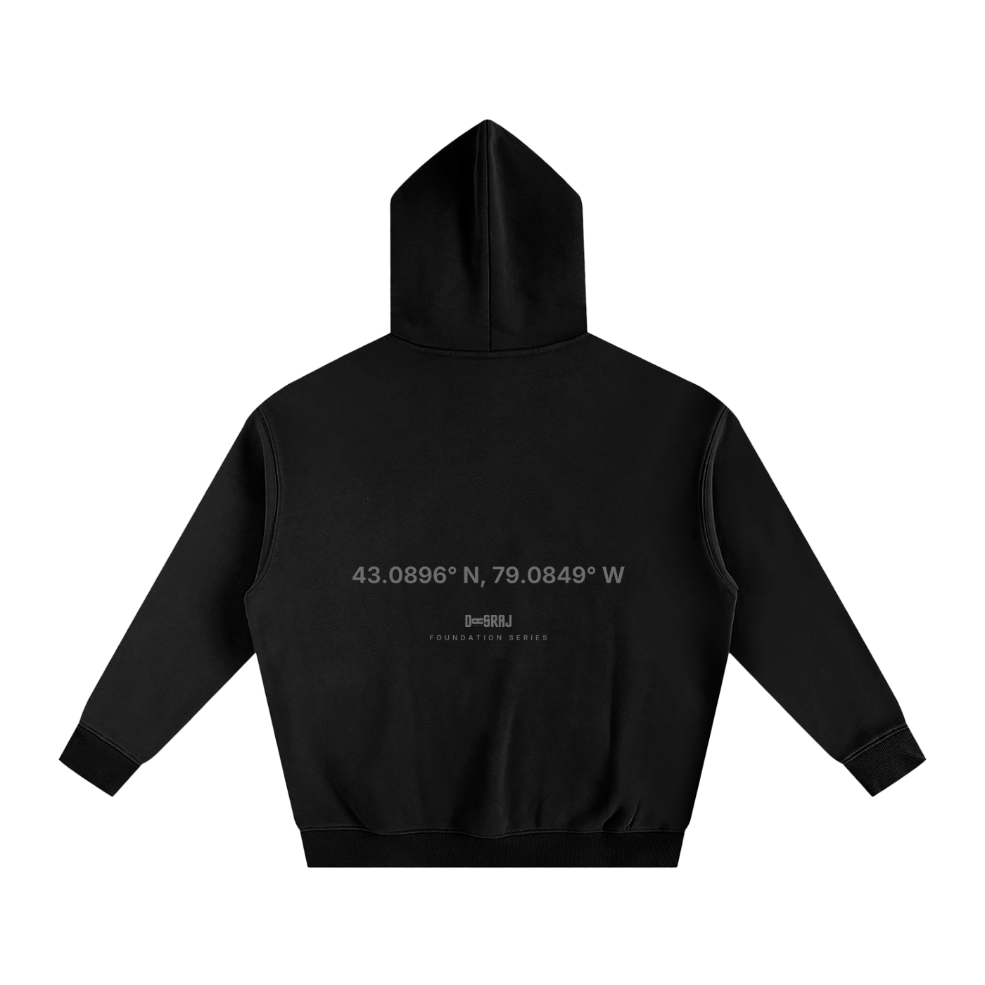 Canada Foundation Series Oversize Fleeced Hoodie Black