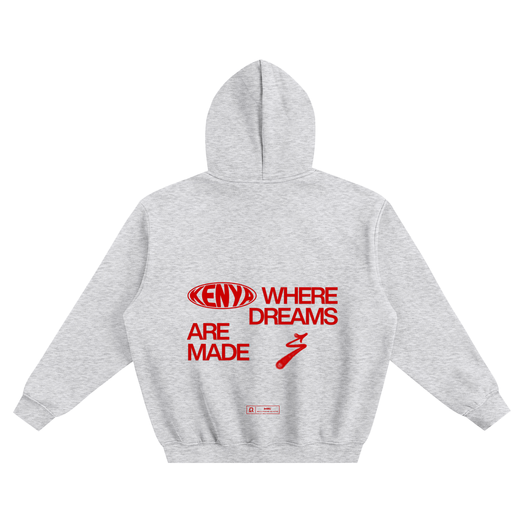 Kenya dreams Fleeced Boxy Hoodie