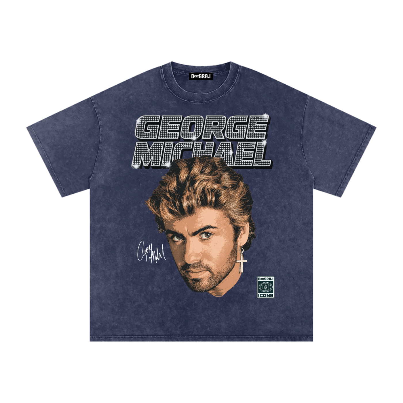 George Michael Snow Washed Oversized T-Shirt
