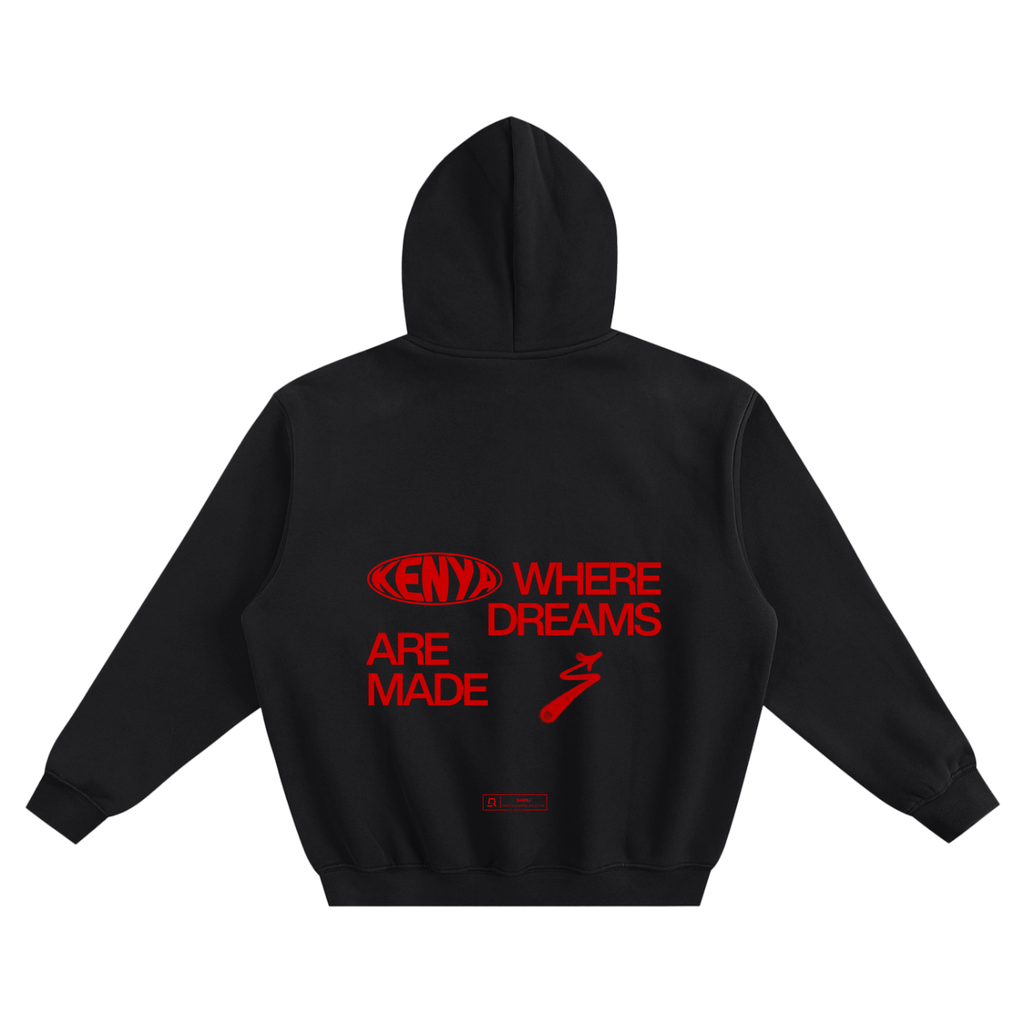 Kenya dreams Fleeced Boxy Hoodie