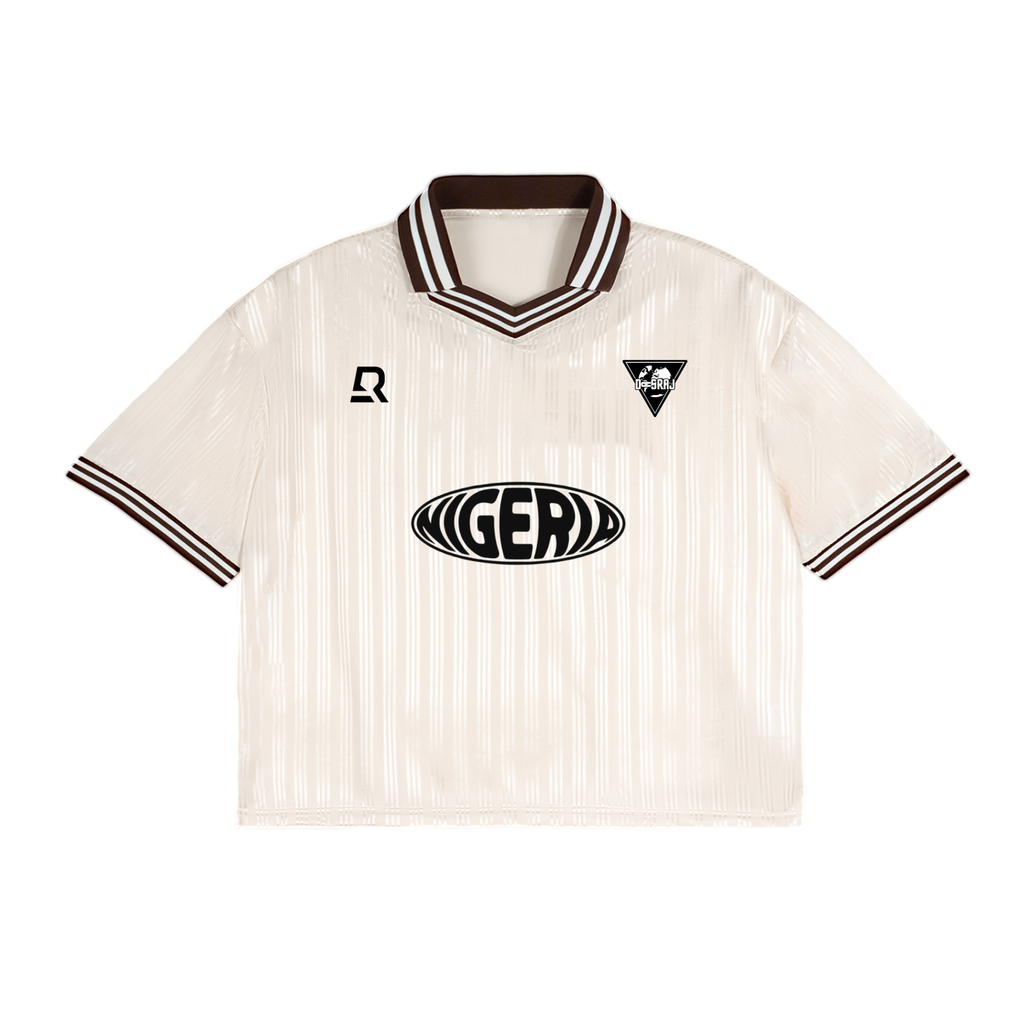 Nigeria Striped Polo Collar T-Shirt