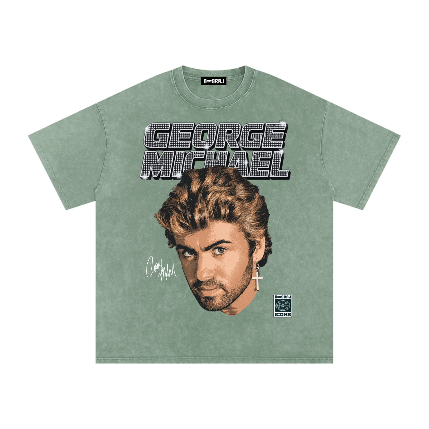 George Michael Snow Washed Oversized T-Shirt