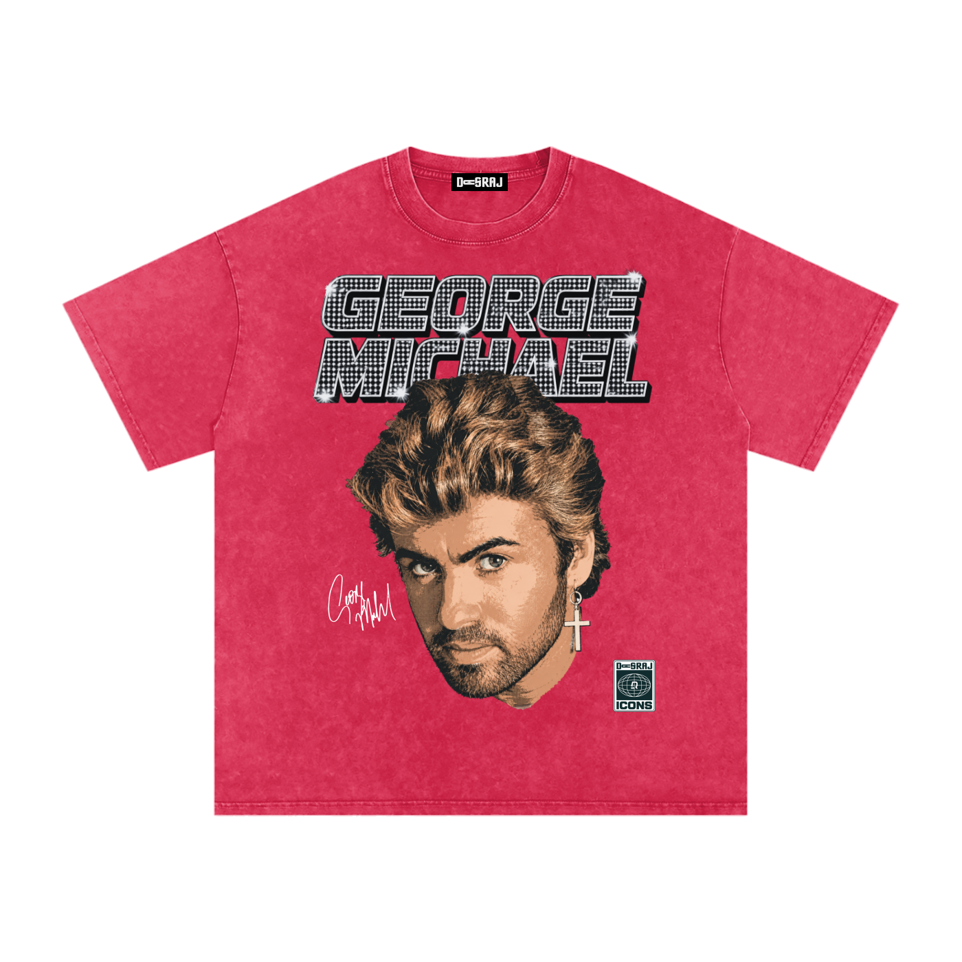 George Michael Snow Washed Oversized T-Shirt