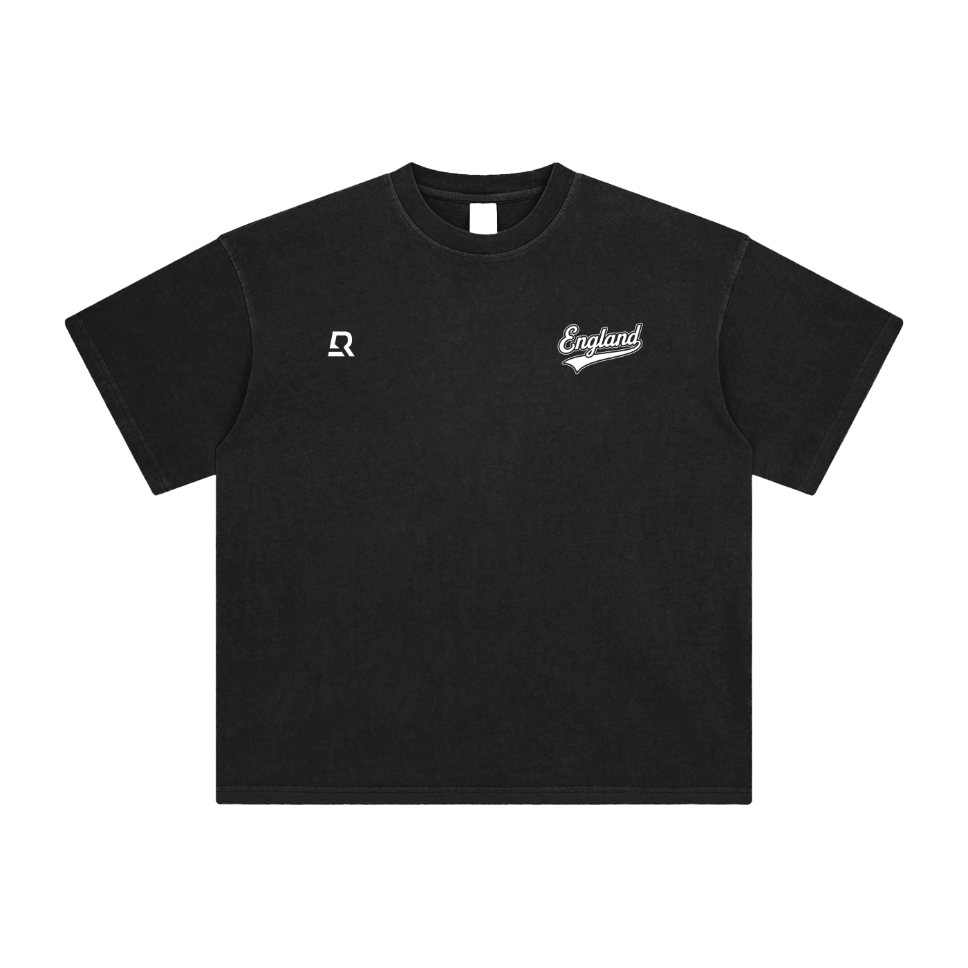 England Varsity Enzyme Washed T-Shirt White Print
