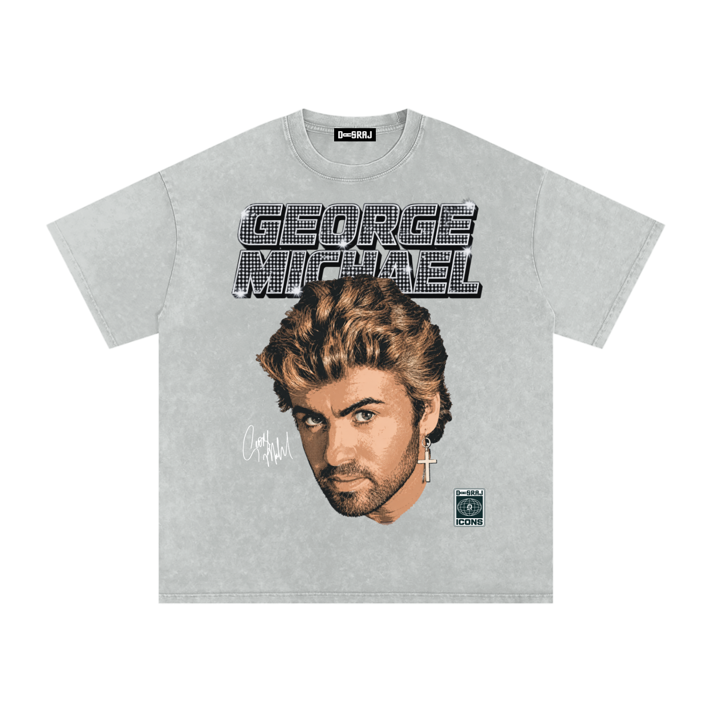George Michael Snow Washed Oversized T-Shirt