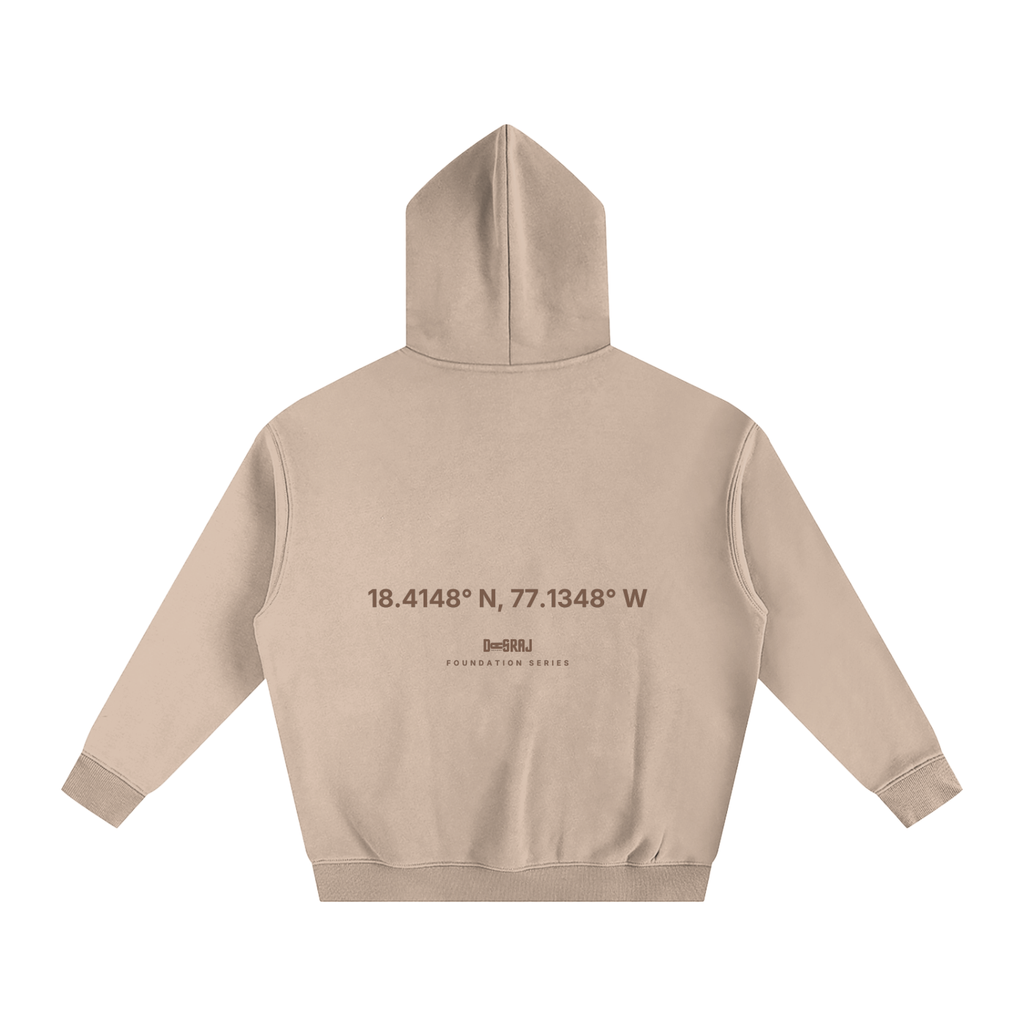 Jamaica Foundation Series Oversize Fleeced Hoodie Apricot