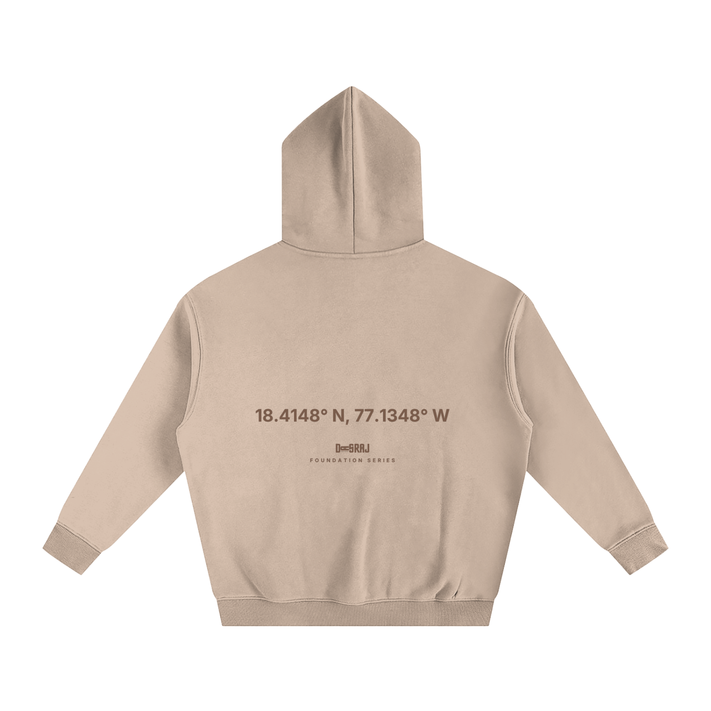 Jamaica Foundation Series Oversize Fleeced Hoodie Apricot