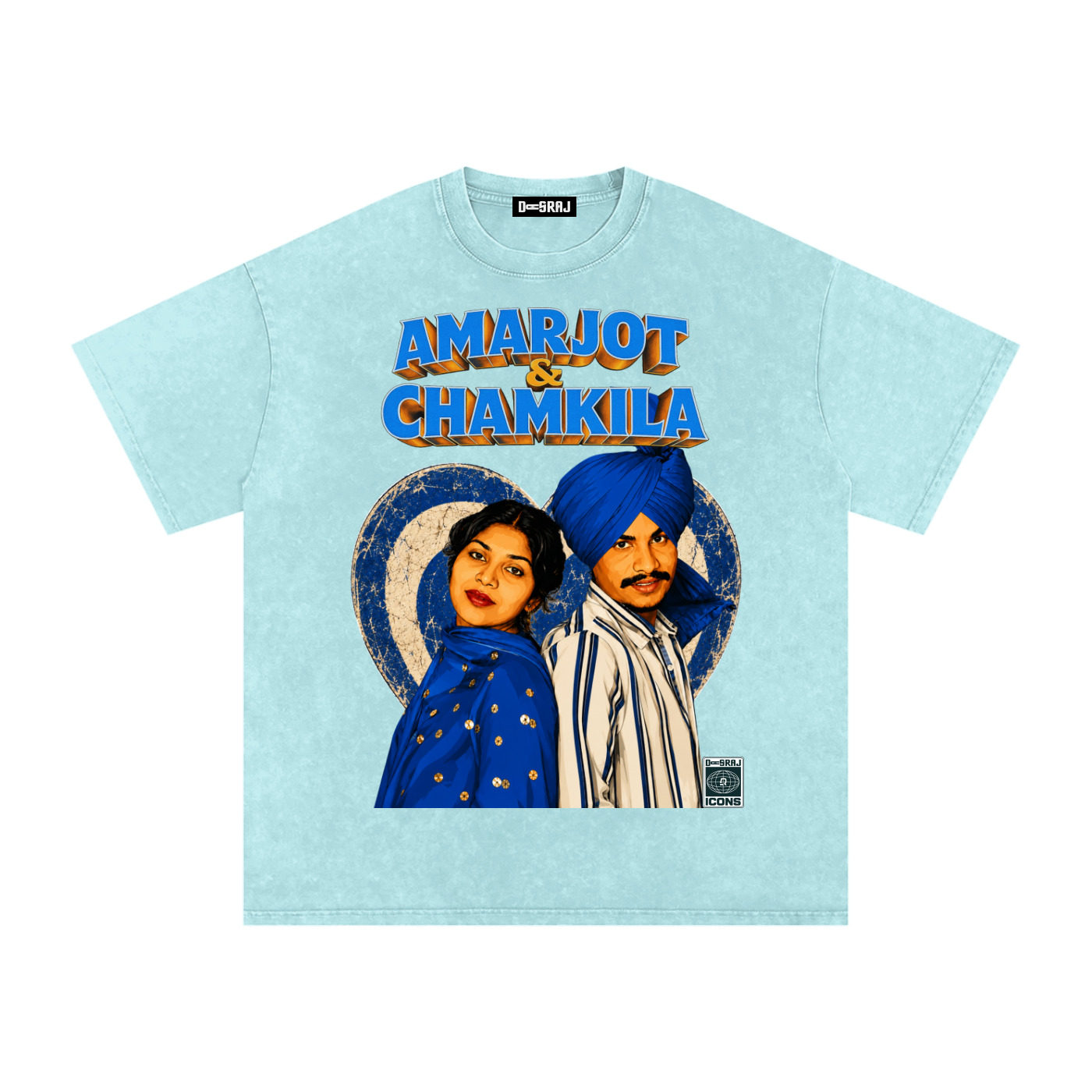 AMARJOT CHAMKILA Snow Washed Oversized T-Shirt