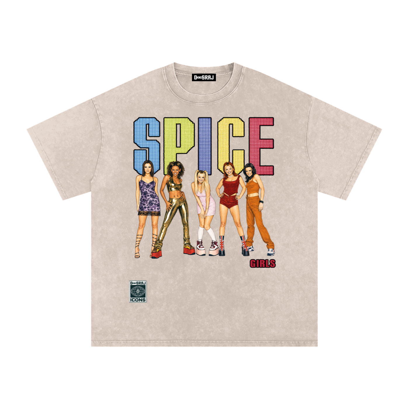 SPICE Snow Washed Oversized T-Shirt